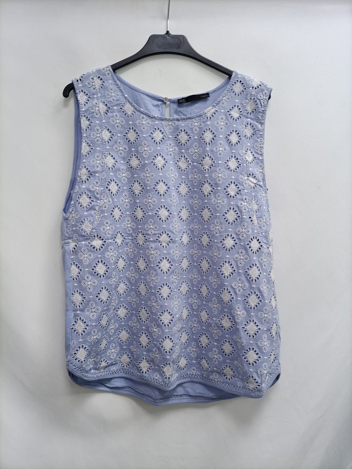 SFERA. Blue embroidered top Tm