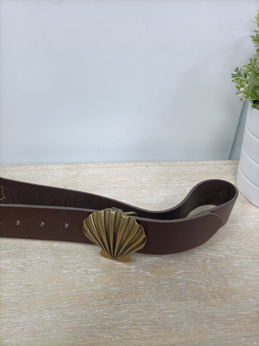 OTHERS. Brown leather belt (80)