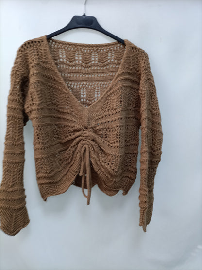 OTRAS. jersey camel fruncido T.u(s)