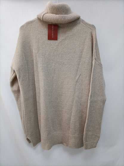MODAS PEITÁ. Jersey beige "amour" T.u(m/l)