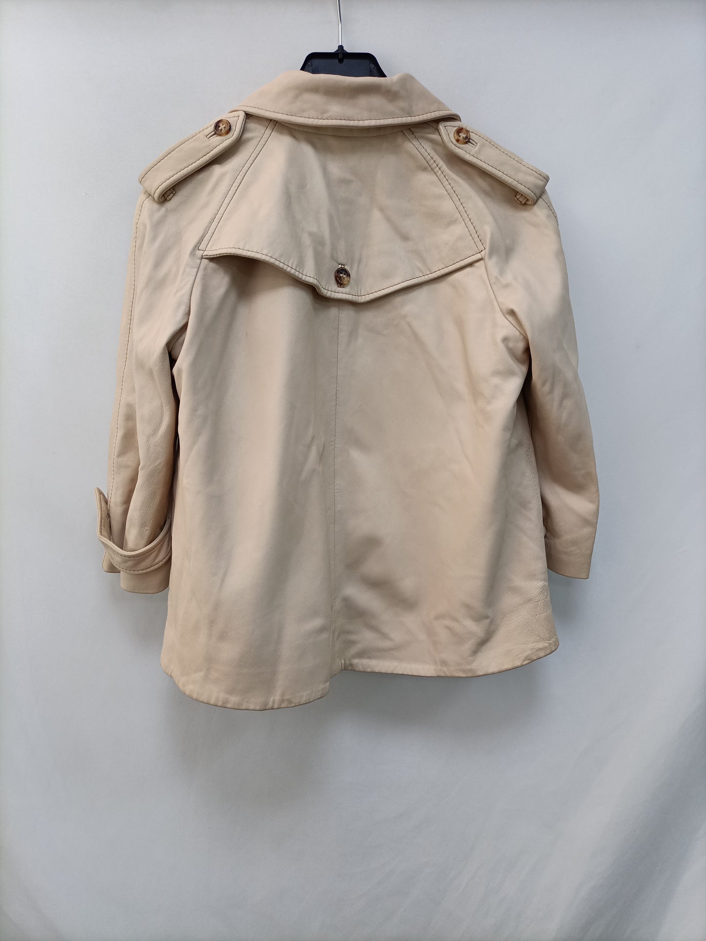 PEDRO DEL HIERRO. Chaqueta piel beige T.s (TARA)