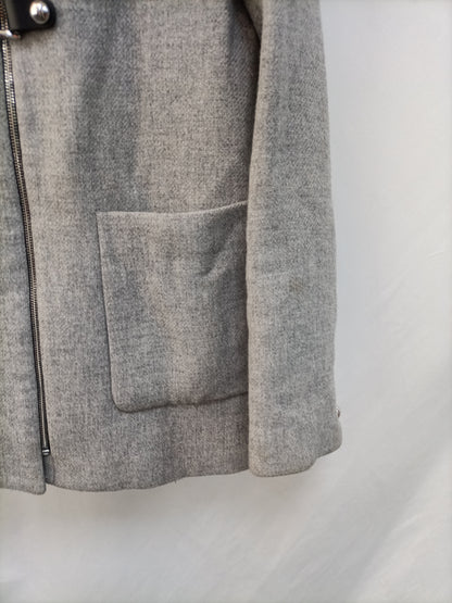 ZARA. Grey cloth trench coat Tm