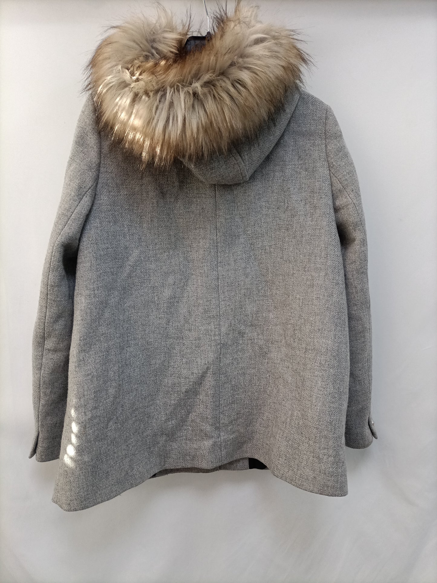 ZARA. Grey cloth trench coat Tm