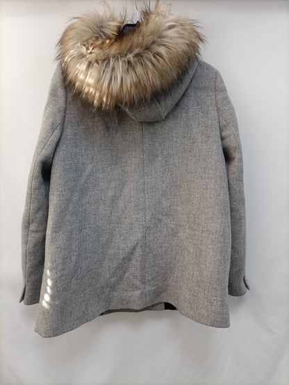 ZARA. Grey cloth trench coat Tm