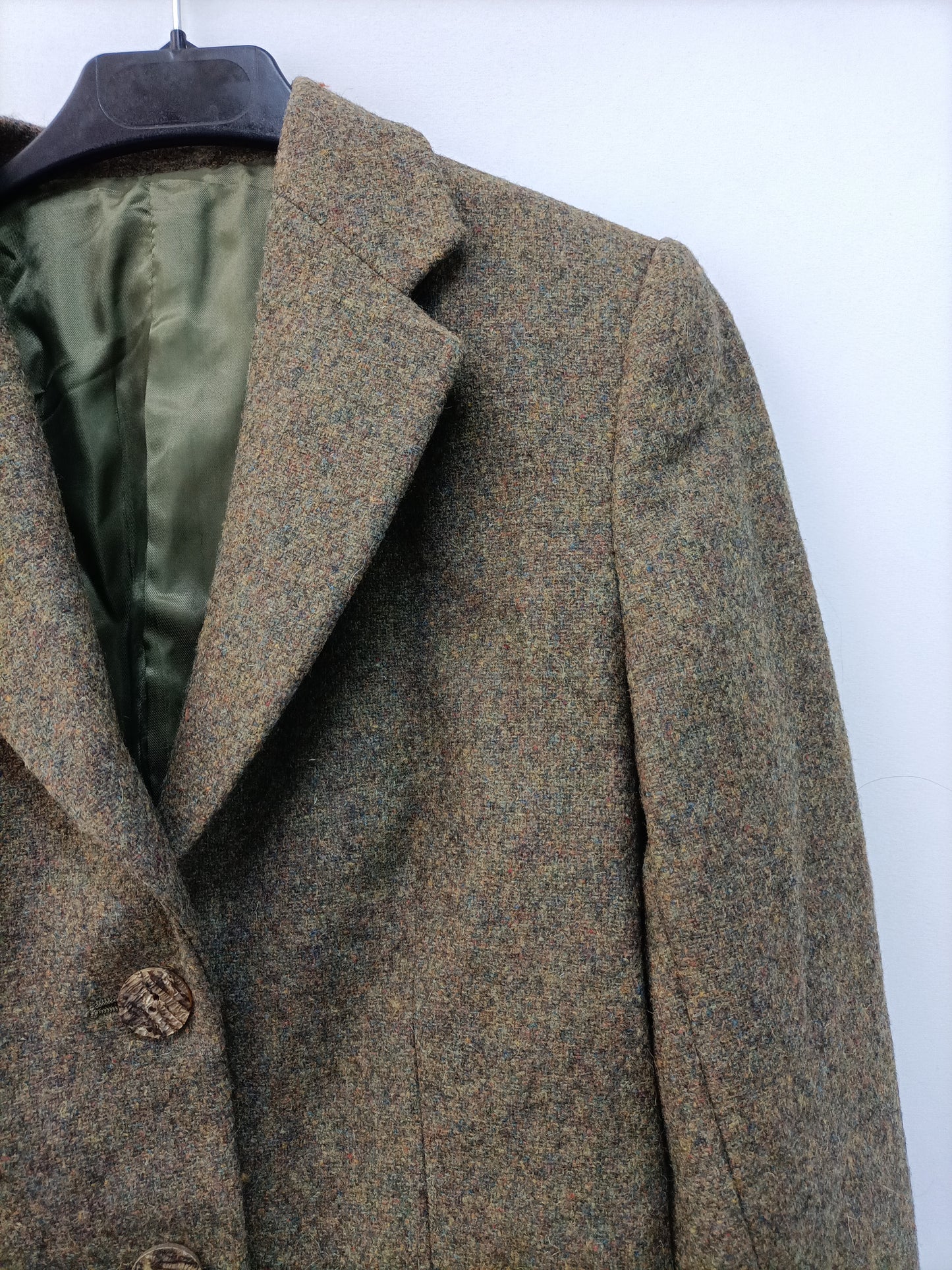 OTRAS. Blazer jaspeada verde T.38