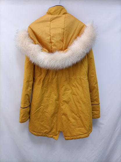 BRAVE SOUL. Yellow fur parka Tm