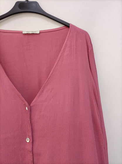 THE CLOSET. Blusa rosa volante TU(m/L)