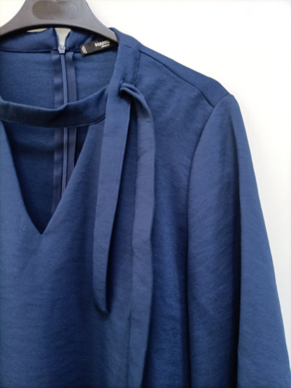MANGO. Blue shocker blouse Tm