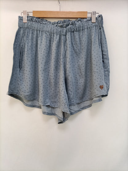 DOUBLE AGENT. Pantalón corto fluido azul T.m