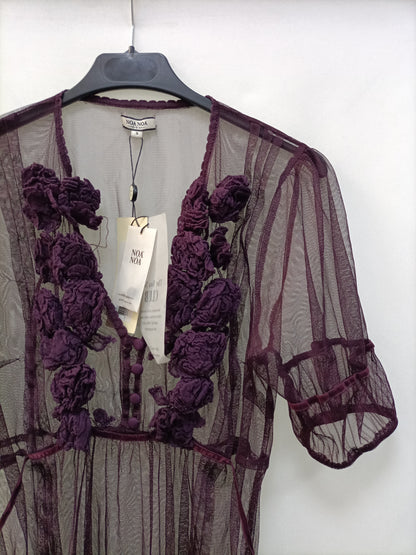 NOA NOA. Burgundy mesh Ts top