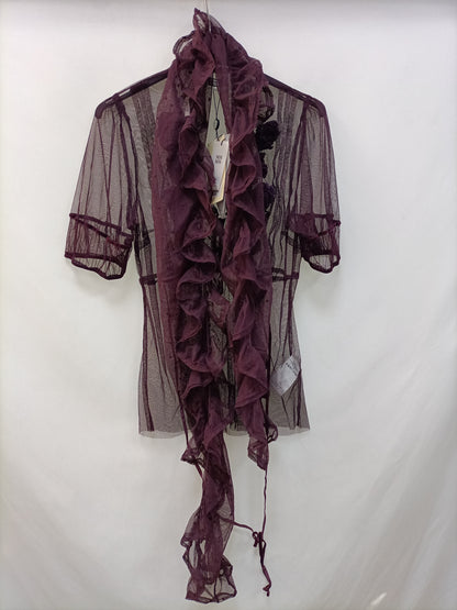 NOA NOA. Burgundy mesh Ts top