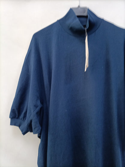 ZARA. Vestido midi azul T.s