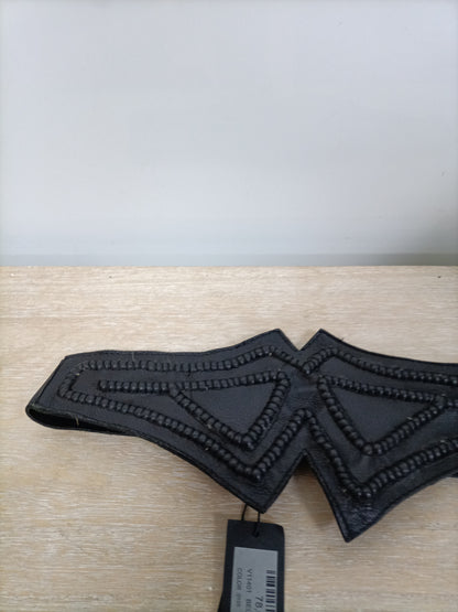 ETXART&amp;PANNO. Black leather belt Tg