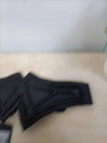 ETXART&amp;PANNO. Black leather belt Tg