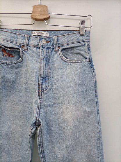 PULL&amp;BEAR. Light denim trousers, size 34