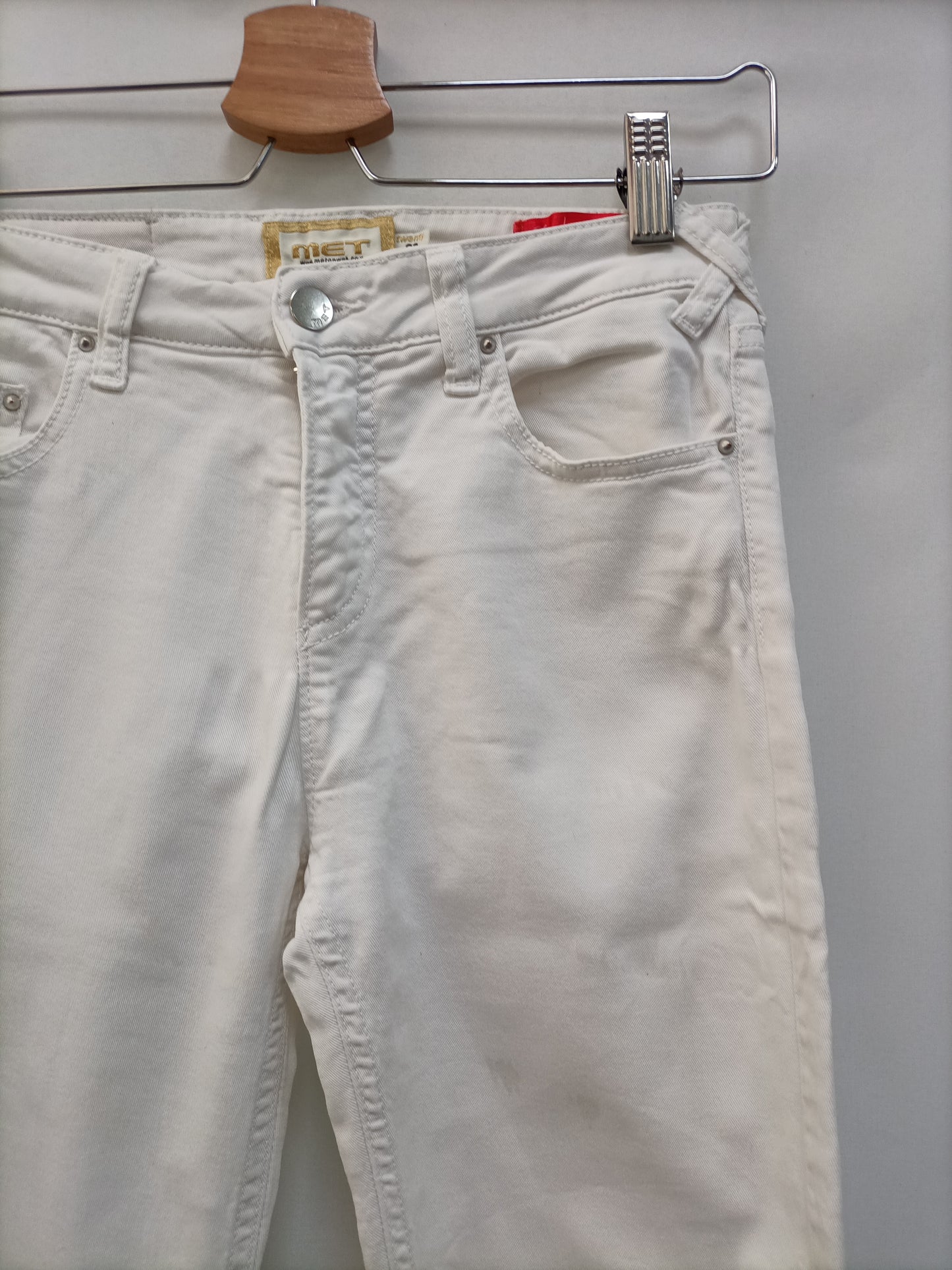 MET. Pantalón blanco básico T.xs/s (TARA)