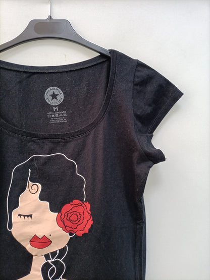 MALAESPINA. Camiseta negra T.m