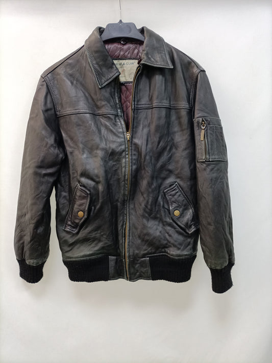 NOUHAILA CUIR. Black leather jacket S.12A(xs) (TARA)