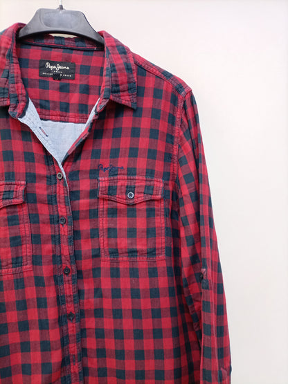 PEPE JEANS. Camisa cuadros leñador T.l