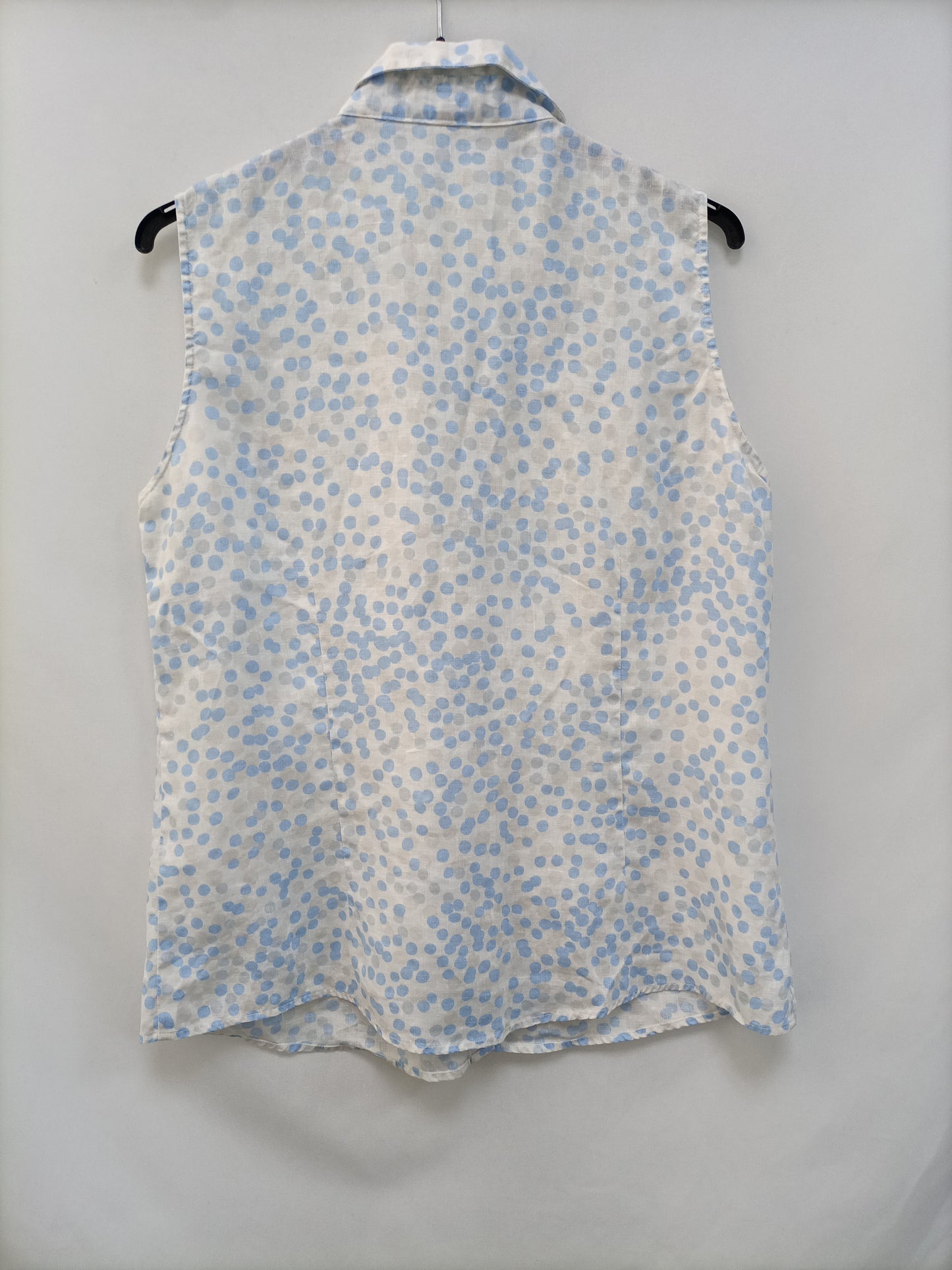 LLOYD'S. Blusa blanca lunares T.40