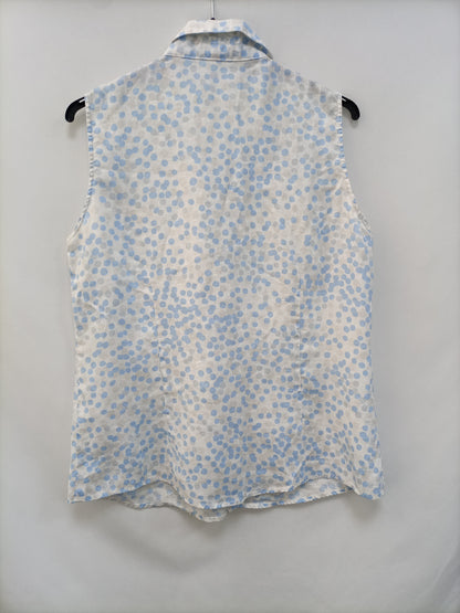 LLOYD'S. Blusa blanca lunares T.40