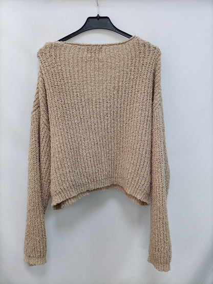 PULL&amp;BEAR. Beige Tm Short Sweater