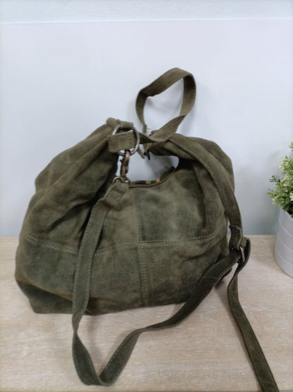 DAY A DAY. Bolso verde piel (TARA)