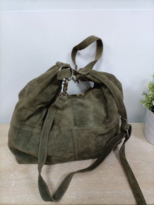 DAY A DAY. Bolso verde piel (TARA)