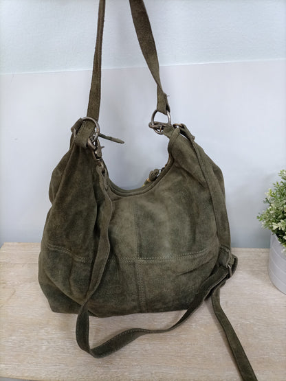 DAY A DAY. Bolso verde piel (TARA)