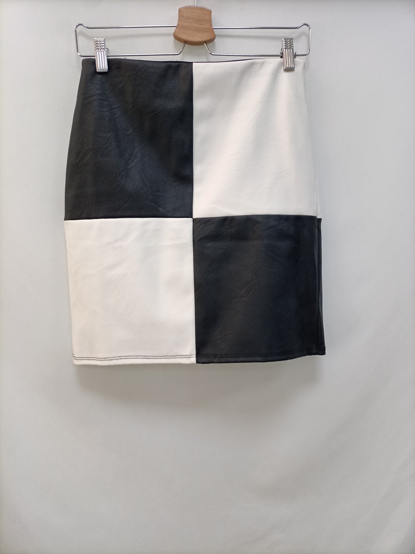 MUSE. Falda bicolor polipiel T.s