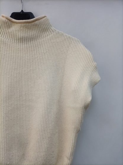 LOVE M. Jersey beige sin mangas T.m