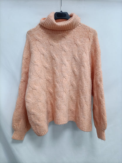 STRADIVARIUS. Jersey ochos naranja T.s