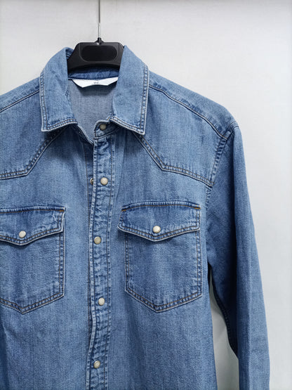 H&M. Sobrecamisa denim T.xs