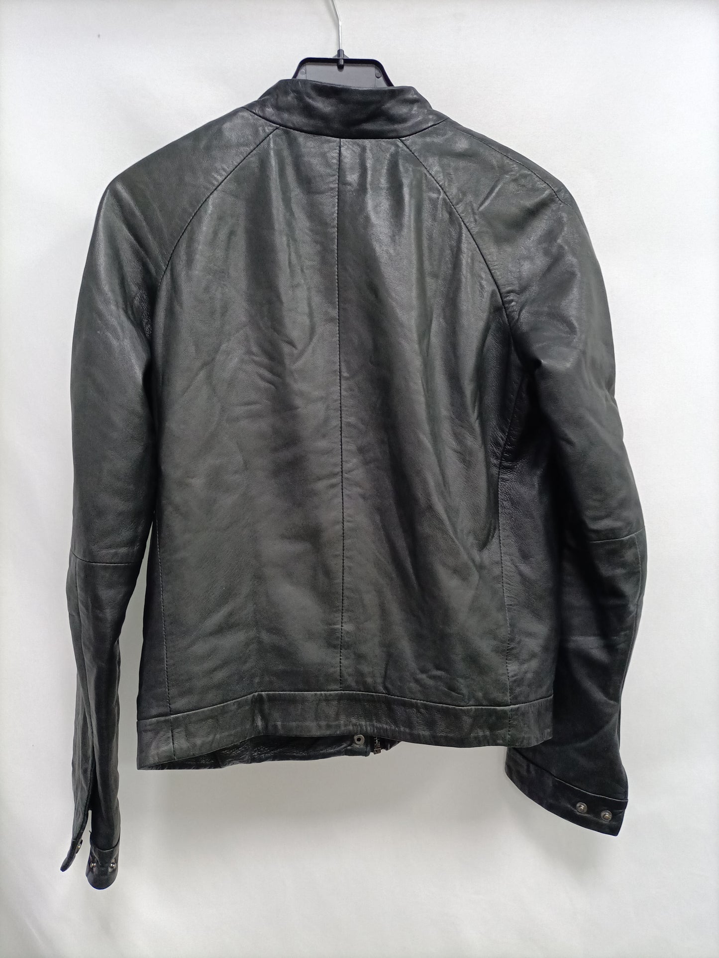 UTERQÜE. Cazadora negra piel T.xs