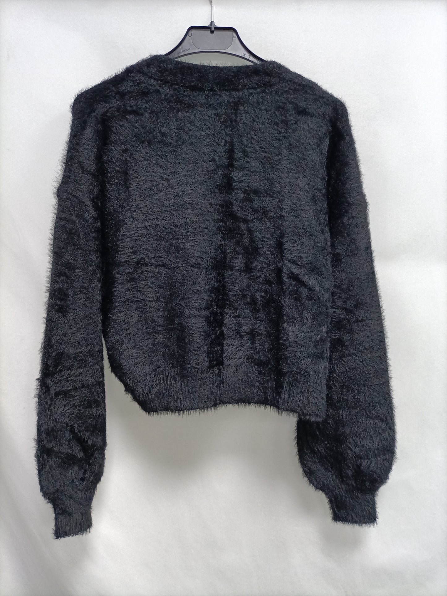 LEFTIES. Cárdigan negro pelito  T.s