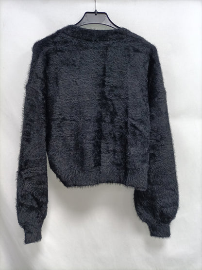 LEFTIES. Cárdigan negro pelito  T.s