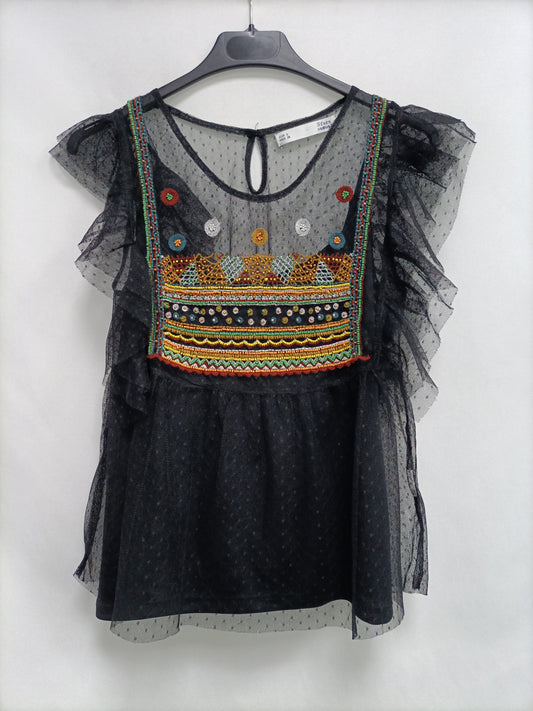 SFERA. Top negro plumeti T.s