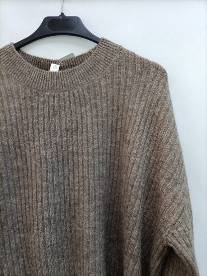 H&M. Jersey marrón punto T.m