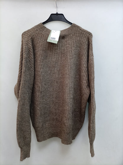 H&M. Jersey marrón punto T.m
