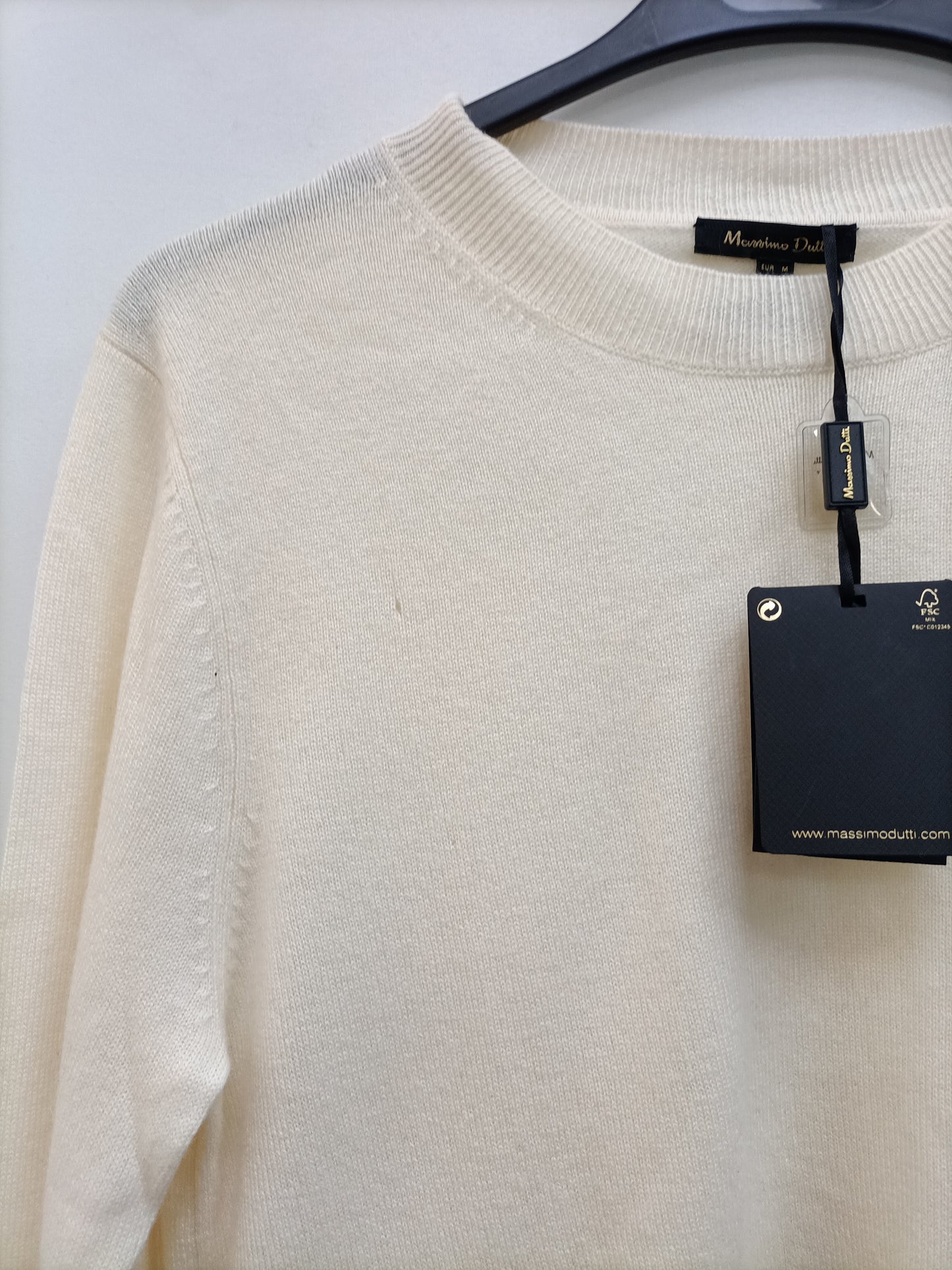 MASSIMO DUTTI. Jersey beige cashmere T.m (tara)