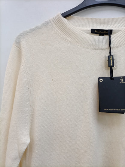 MASSIMO DUTTI. Jersey beige cashmere T.m (tara)