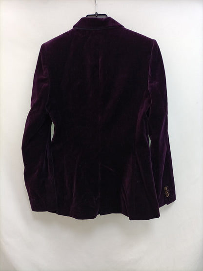MASSIMO DUTTI. blazer de terciopelo morada T.36