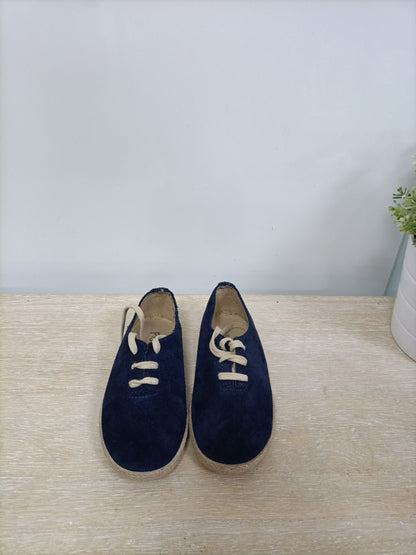 PISAMONAS. Blue suede sneakers, size 26 (tara)