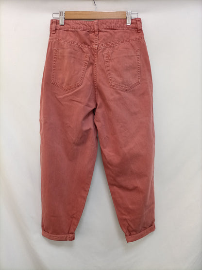 ZARA. Pantalón slouchy rosa T.36