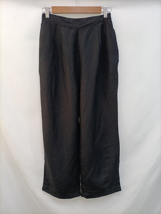 OYSHO. Black linen trousers TM