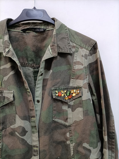 ZARA. Camouflage overshirt TM
