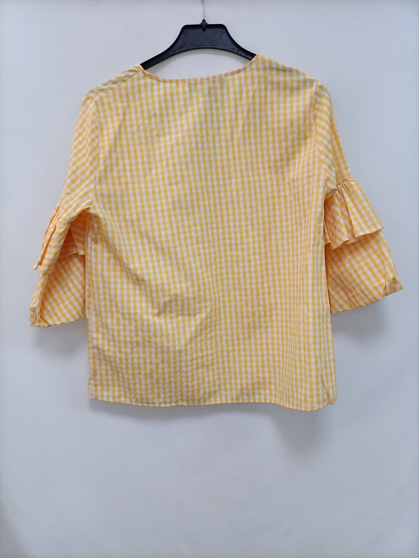 PRIMARK. Yellow checked blouse size 36