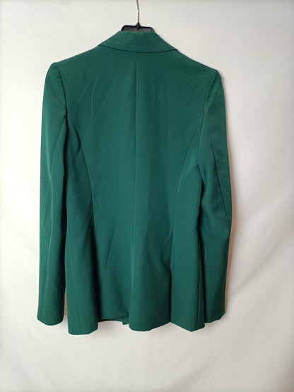 BARBARA TORRIJOS. Green double-breasted blazer, size 36