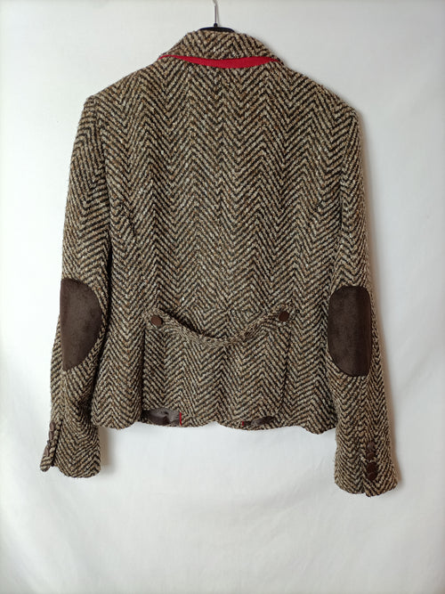 CORTEFIEL. Blazer tweed marrón T.42