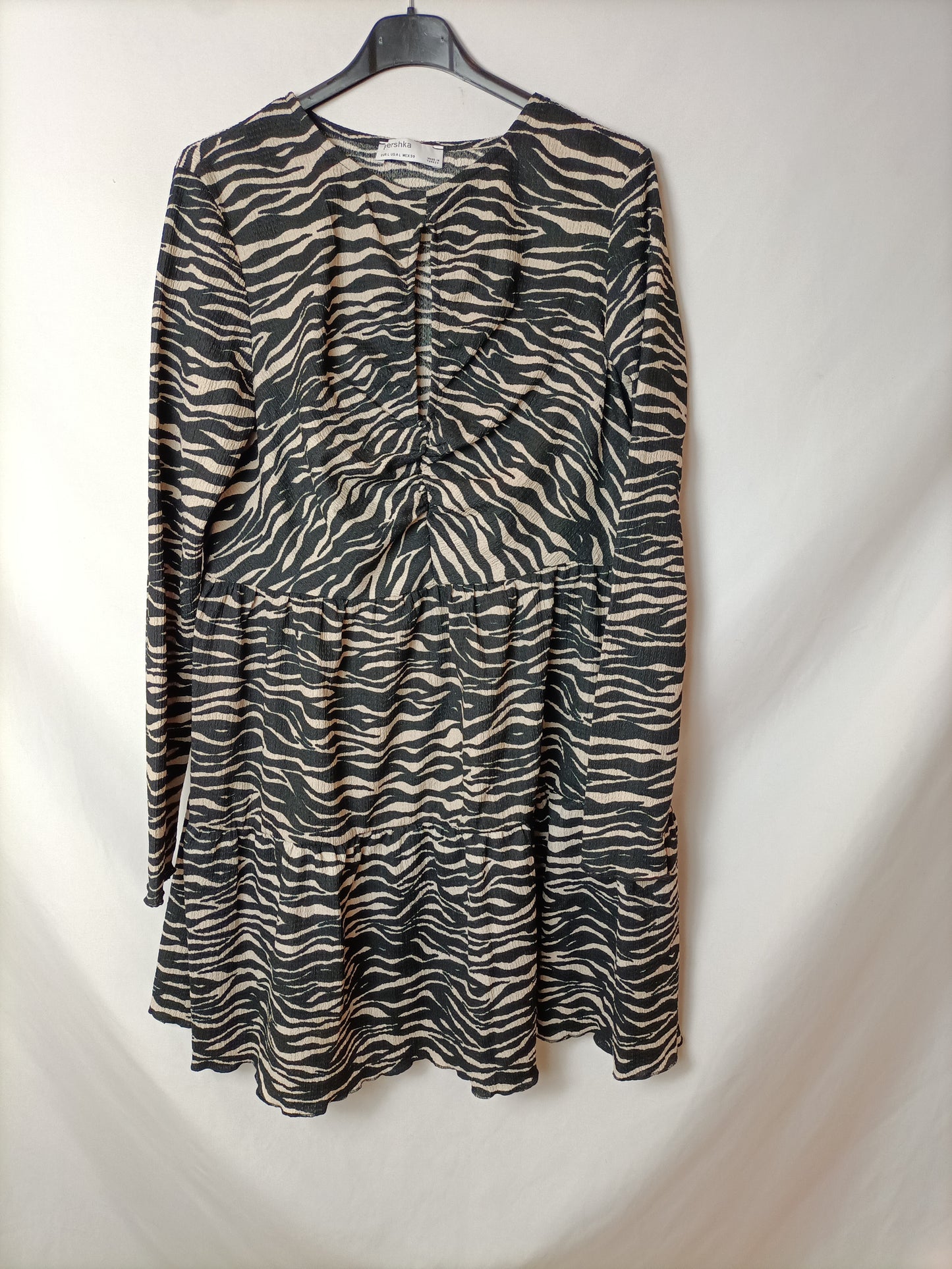 BERSHKA. Short print dress Tl